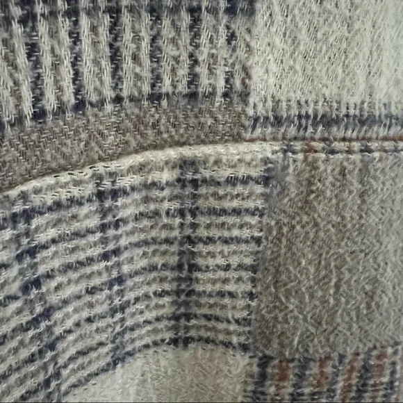 Obey Plaid Patchwork Oversized Relaxed Fit Soft Hoodie Size M - Picture 5 of 14